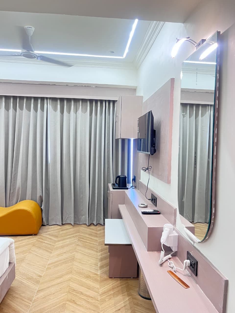 Room with TV console